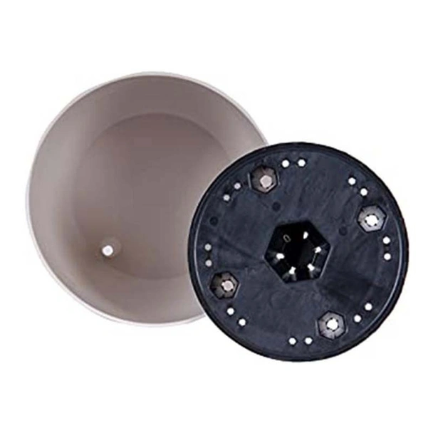 Саксия с дренаж 17.3x15.7x11 см 4.4 л бяла SERINOVA - Image 2