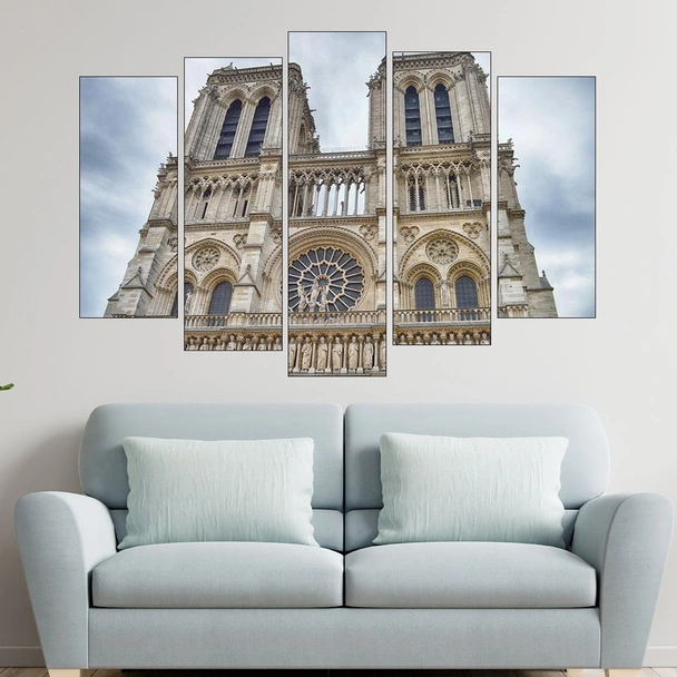 Катедралата Нотр-дам в Париж  - картина пано за стена - Image 3