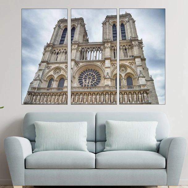 Катедралата Нотр-дам в Париж  - картина пано за стена - Image 2