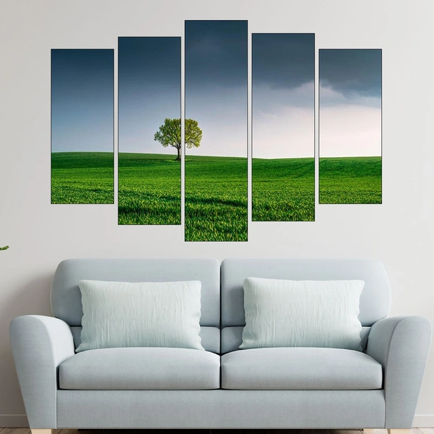 Дърво насред полето - картина пано за стена - Image 3