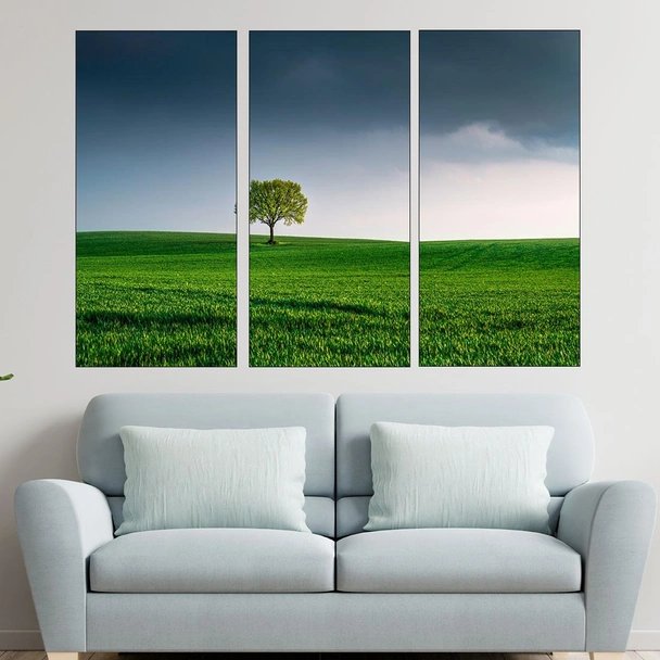 Дърво насред полето - картина пано за стена - Image 2
