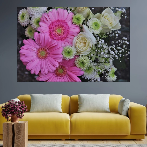 Красив букет от цветя - картина пано за стена