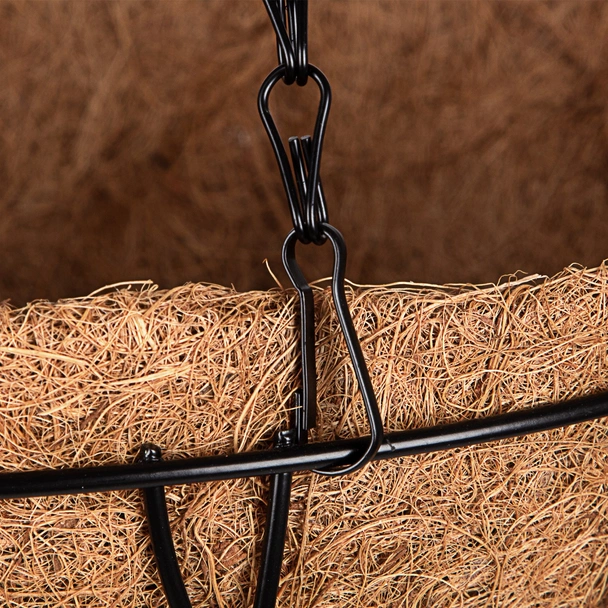 Висяща полукръгла кашпа с кокосова кошница Ø30 см PALISAD - Image 4