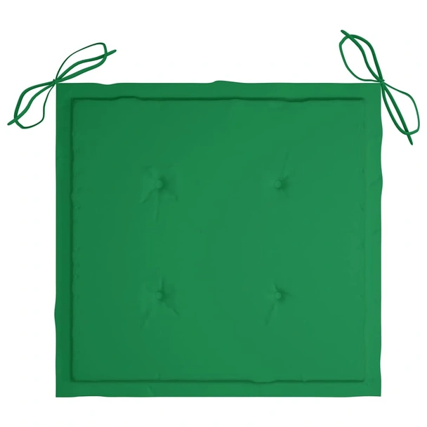 Възглавници за градински столове, 2 бр., зелени, 50x50x3 см - Image 5