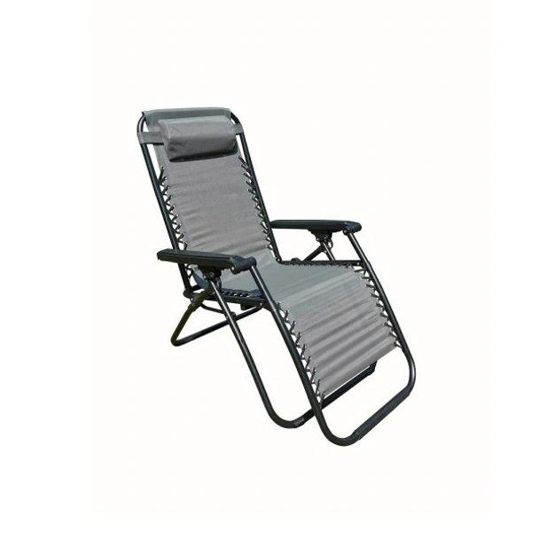 Градински сгъваем стол Zero Gravity сив MY GARDEN - Image 2