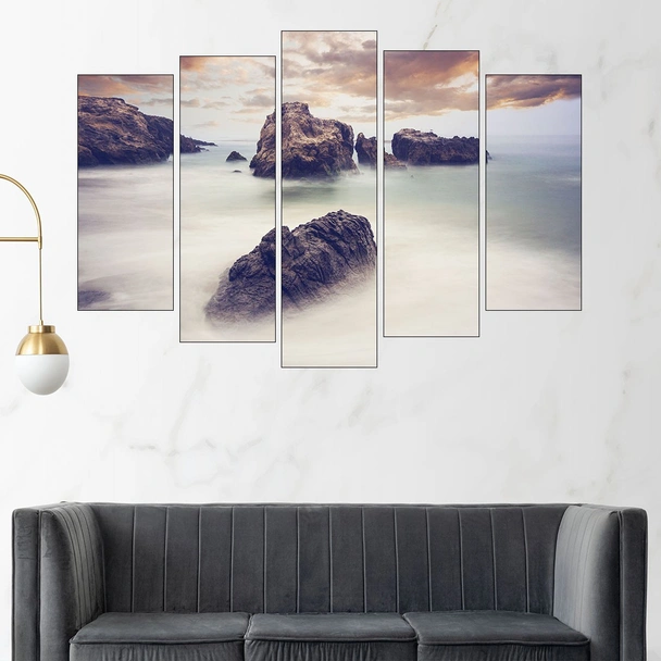 Мъгла над морски бряг - картина пано за стена - Image 3