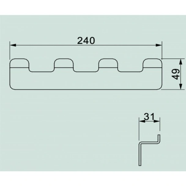 Четворна закачалка Eлинор ICA 5553-4 INTER CERAMIC - Image 2