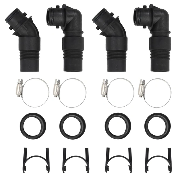 Соларни нагреватели за басейни - 2 бр 75x75x36 см HDPE алуминий - Image 7