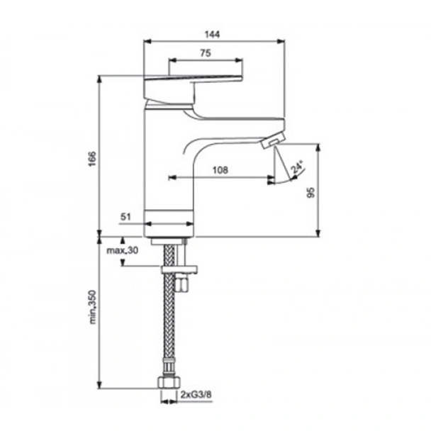 Стоящ смесител за умивалник SevaFresh Vidima - Image 2