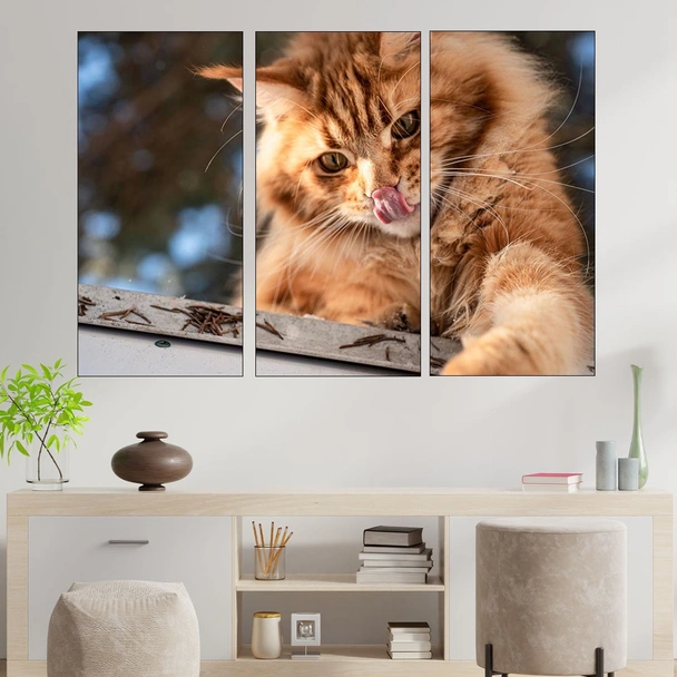 Коте и джинджифил - картина пано за стена - Image 2