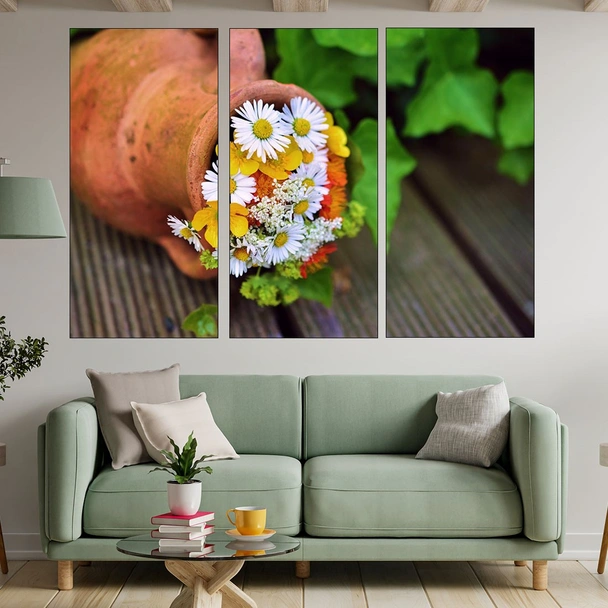 Букет полски цветя - декорация  - картина пано за стена - Image 2