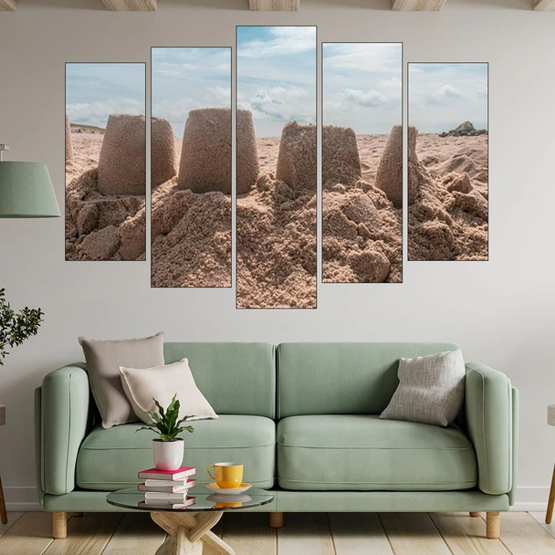 Детски пясъчен замък - картина пано за стена - Image 3