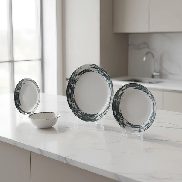 Порцеланов сервиз за хранене 24 части Водовъртеж TOPRAKSAN - Image 3