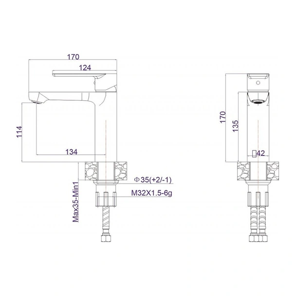 Смесител за баня Венеция ICF 111320GG INTER CERAMIC - Image 3