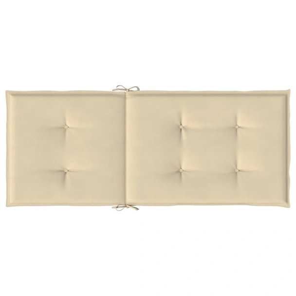 Възглавници за столове с облегалки 2 бр бежови 120x50x3 см плат - VL47542 - Image 7