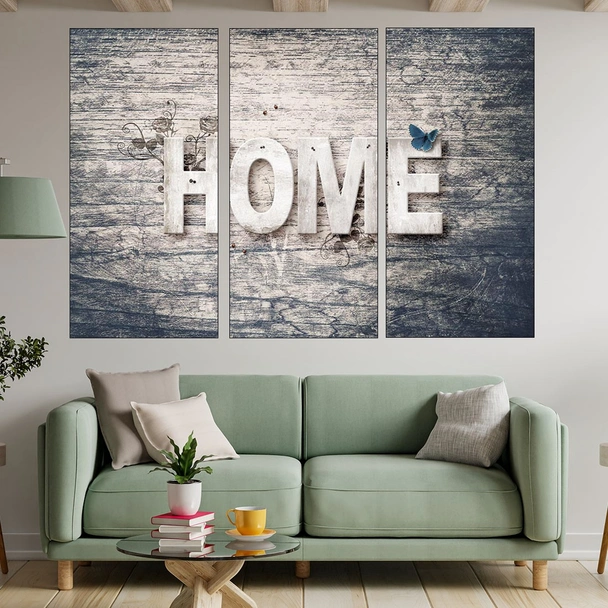 Декорация "У дома" върху дърво - картина пано за стена - Image 2