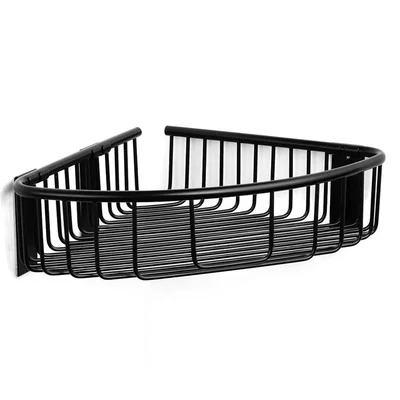 Ъглова етажерка за баня черен мат Extra KAPITAN