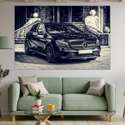 Мercedes - елегантна кола - картина пано за стена