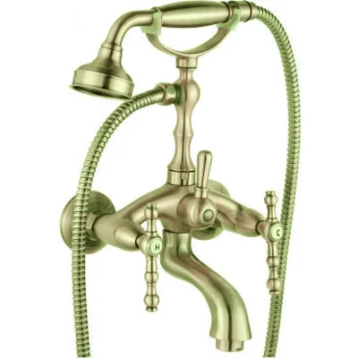 Античен смесител за вана и душ с шлаух и подвижен душ Sailor - Inter Ceramic