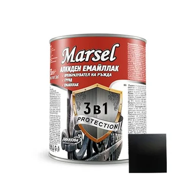 Алкиден емайллак 3в1 2.5 л черен MARSEL