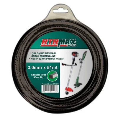 Корда за моторен тример 3 мм х 51 м квадратна RTRMAX