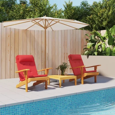 Възглавници за столове Адирондак, 2 бр, червени, Оксфорд плат - VL361836