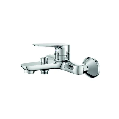 Стенен смесител с шлаух , държач и превключвател емма - INTERCERAMIC