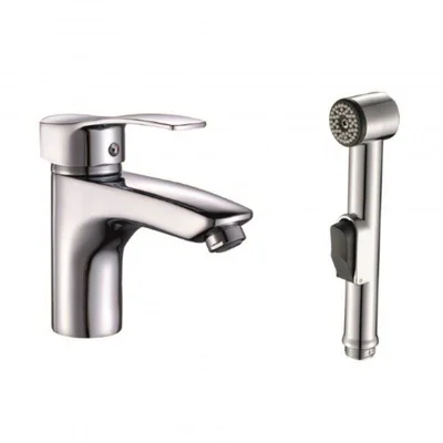 Стоящ смесител за баня с бидетна слушалка Quadrat INTER CERAMIC