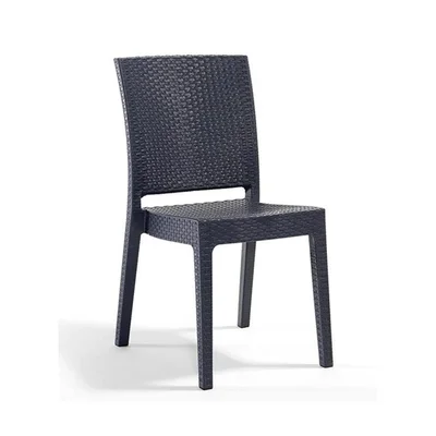 Градински стол без подлакътници антрацит Zeugma Rattan MEVSIM