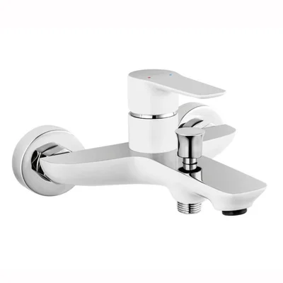 Стенен смесител за вана/душ Adore бял/хром FERRO