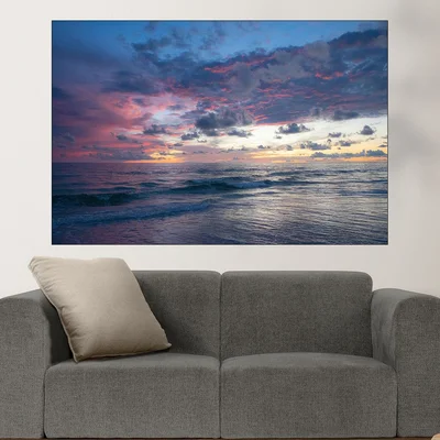Изгрев в обширния океан - картина пано за стена