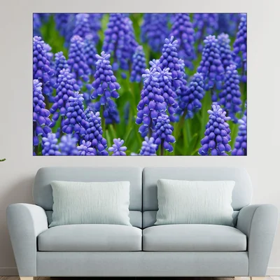 Син гроздов зюмбюл - картина пано за стена