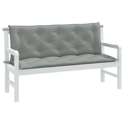 Възглавници за градински пейки 2 бр меланж сив 150x50x7 см - VL4002608