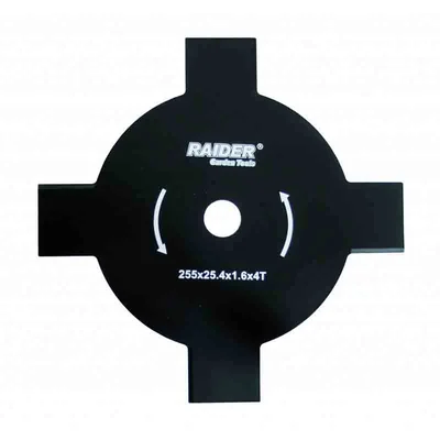 Нож за моторна коса 4 лъча Ø255x25.4 мм Raider