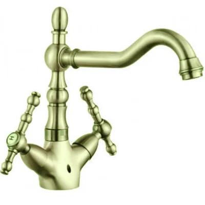 Стоящ sмесител за мивка цвят старо злато САЙЛОР