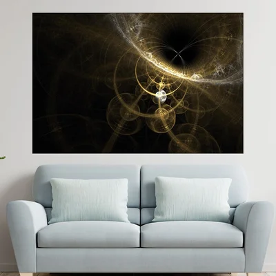 Абстракция -фрактали - планети 2 - картина пано за стена