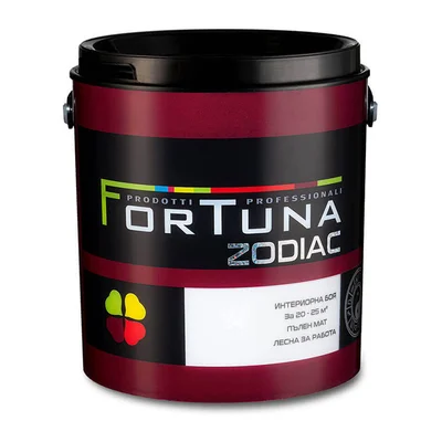 Цветен латекс интериорна боя Fortuna Zodiac Бяла 0,9 л