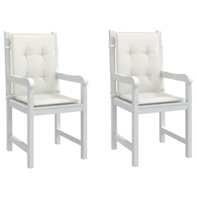 Възглавници за столове 2 бр меланж кремави 100x50x4 см плат - VL4002451