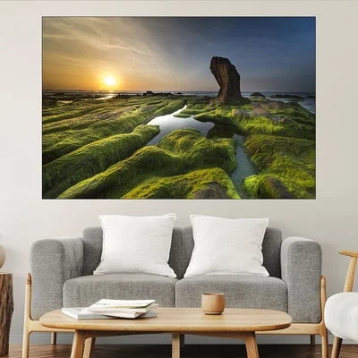 Каменно крайбрежие - картина пано за стена