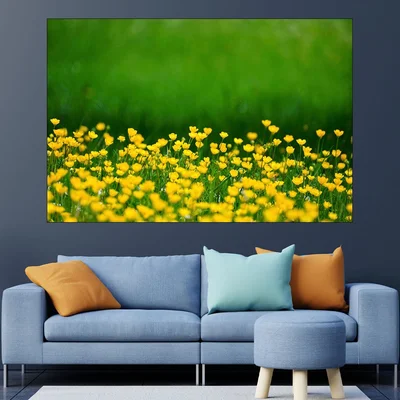 Лютичета в поляна - картина пано за стена