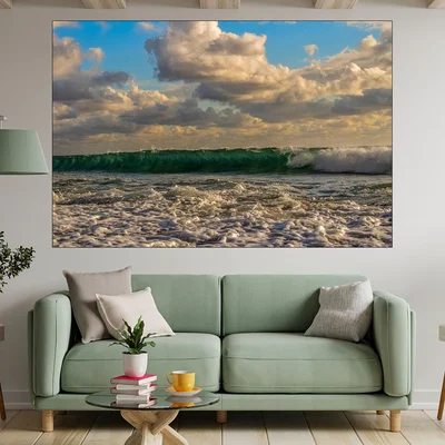 Разбиваща се оеканска вълна - картина пано за стена