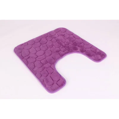 Постелка за баня с Memory пяна 50x50 см лилава INTER CERAMIC