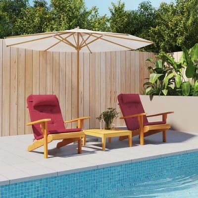 Възглавници за стол Адирондак 2 бр бордо - плат - VL361839