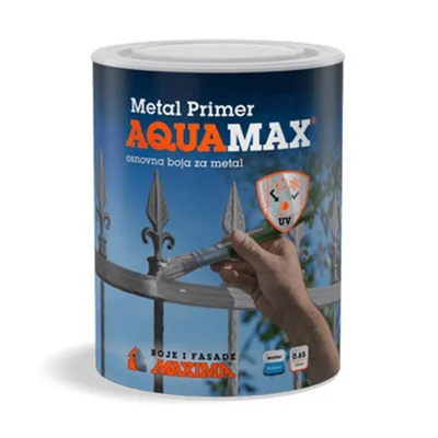Грунд за метал Aquamax Metal Primer 0.65 л сив MAXIMA