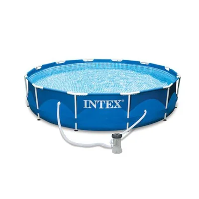 Басейн с метална рамка 366x76 см с помпа и филтър INTEX