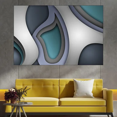 Абстрактен фон в лилаво и синьо - картина пано за стена