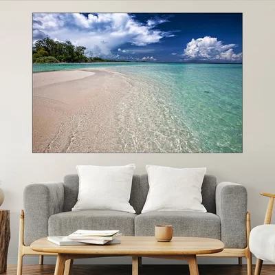 Тюркоазен плаж - картина пано за стена
