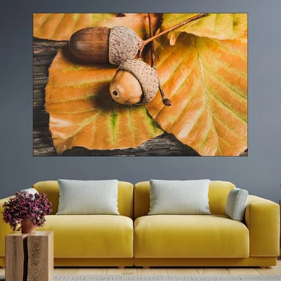 Есенна декорация с жълъди пано за стена