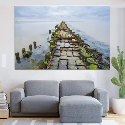 Каменен мост в морето - картина пано за стена