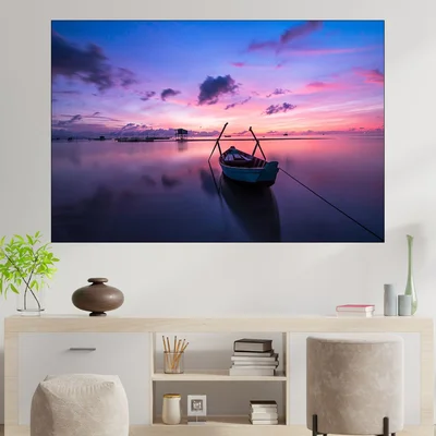 Изгрев над езерото - картина пано за стена